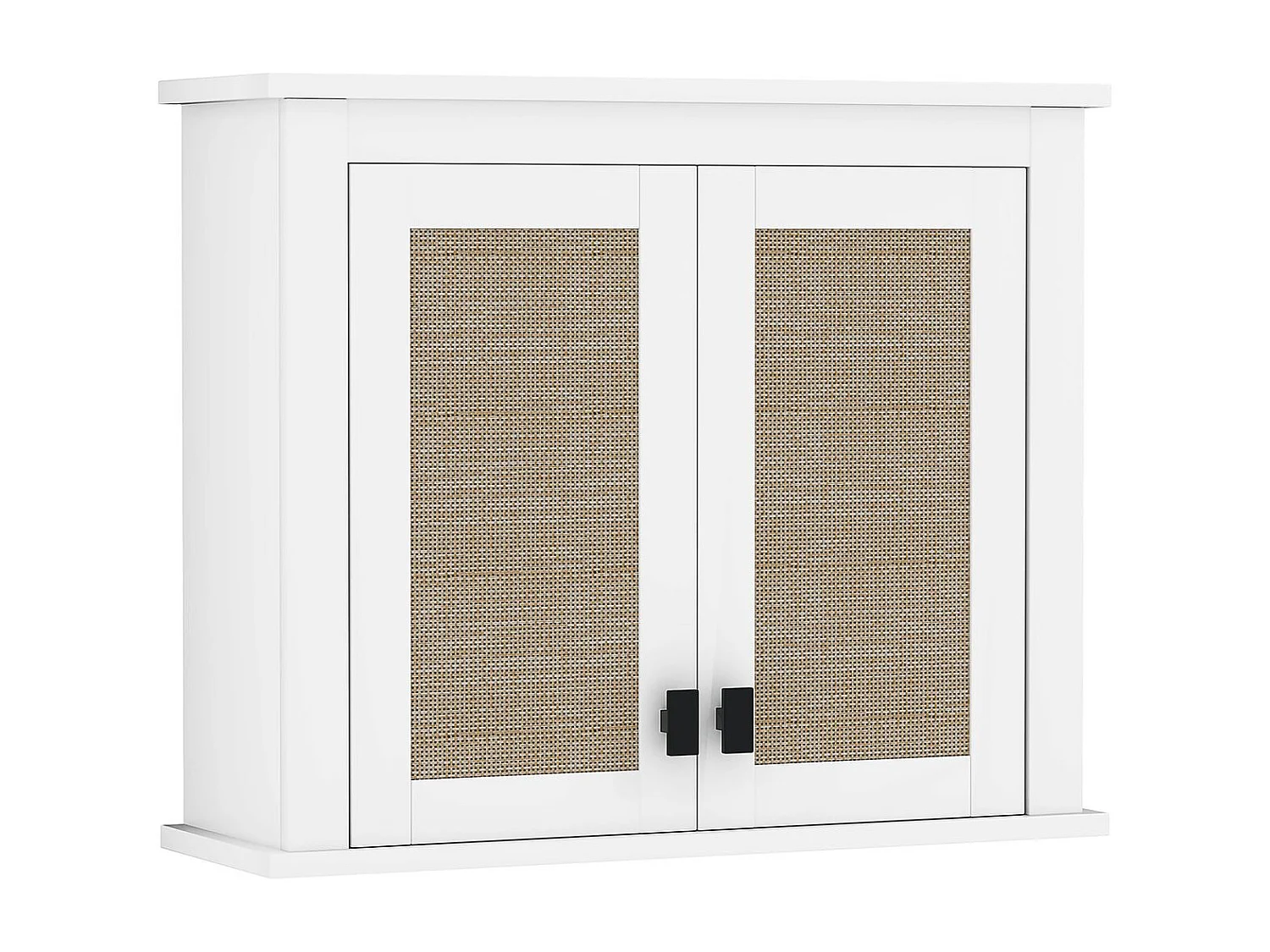 Armario de baño Brisa Homcom 2 puertas blanco/natural 49,4x60x19,5 cm