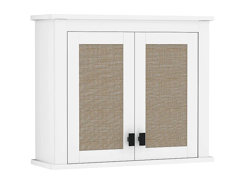 Armario de baño Brisa Homcom 2 puertas blanco/natural 49,4x60x19,5 cm