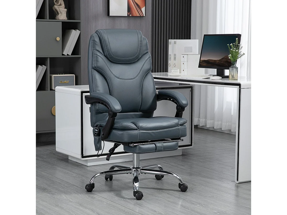 Cadeira de Escritório Vinsetto com Massagem e Aquecimento - Conforto e Estilo para o Seu Espaço de Trabalho