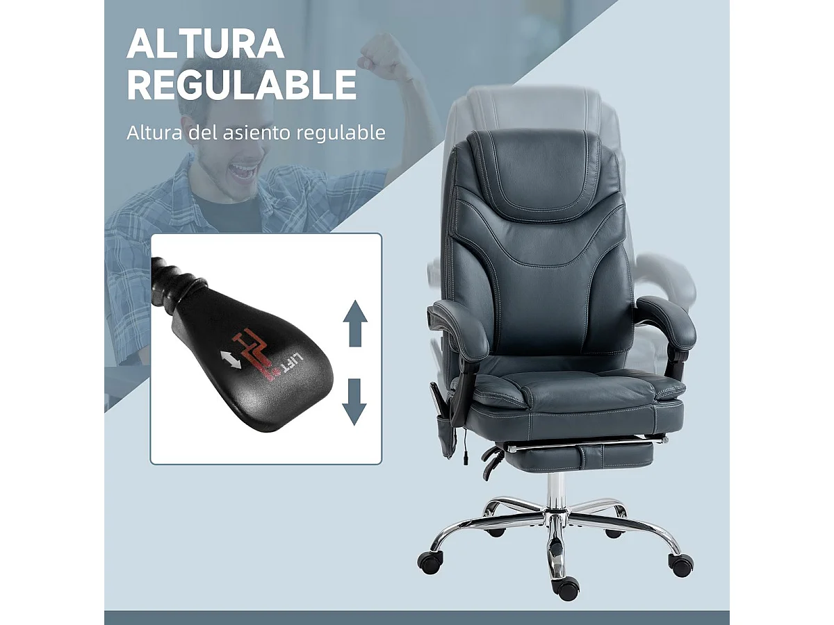 Cadeira de Escritório Vinsetto com Massagem e Aquecimento - Conforto e Estilo para o Seu Espaço de Trabalho