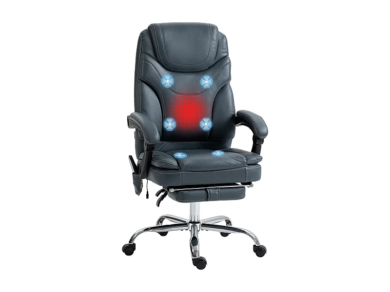 Cadeira de Escritório Vinsetto com Massagem e Aquecimento - Conforto e Estilo para o Seu Espaço de Trabalho