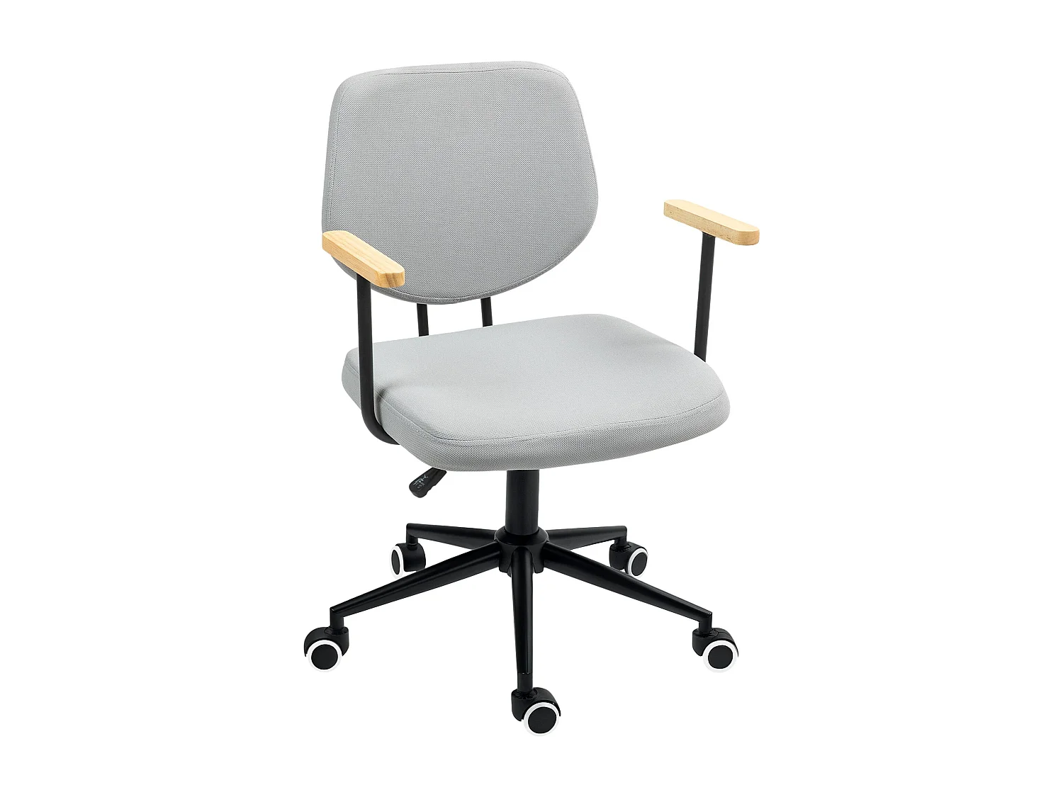 Silla de escritorio Office Homcom altura ajustable gris 84-94x59x55 cm