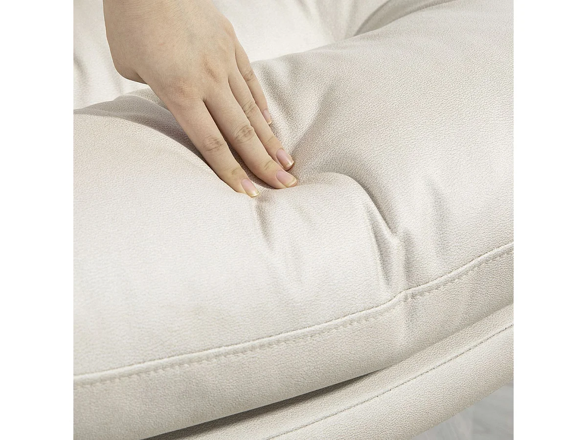 Silla de escritorio Halo Homcom altura regulable + basculante blanco 84-94x65x65 cm