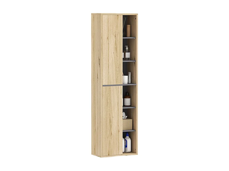 Mueble de baño Elna Homcom 2 puertas natural 141,5x40x24 cm