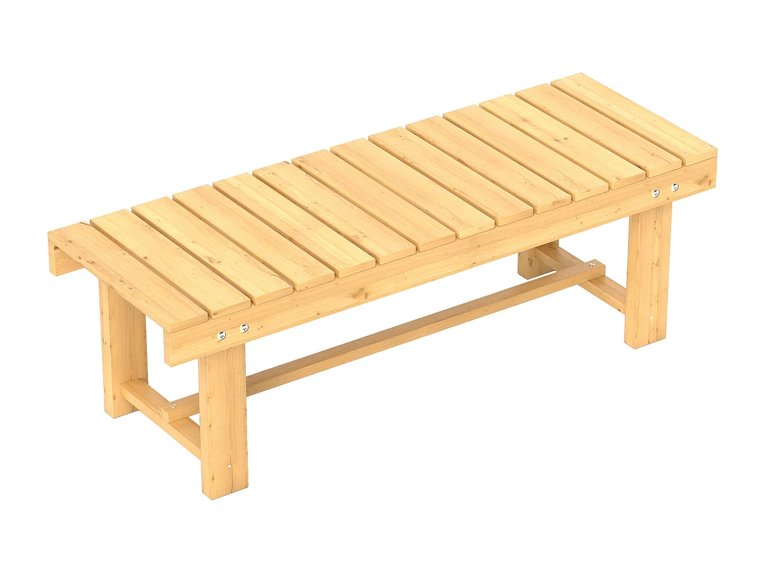 Banco de jardín Bosque Outsunny 2 plazas natural 35x110x38 cm