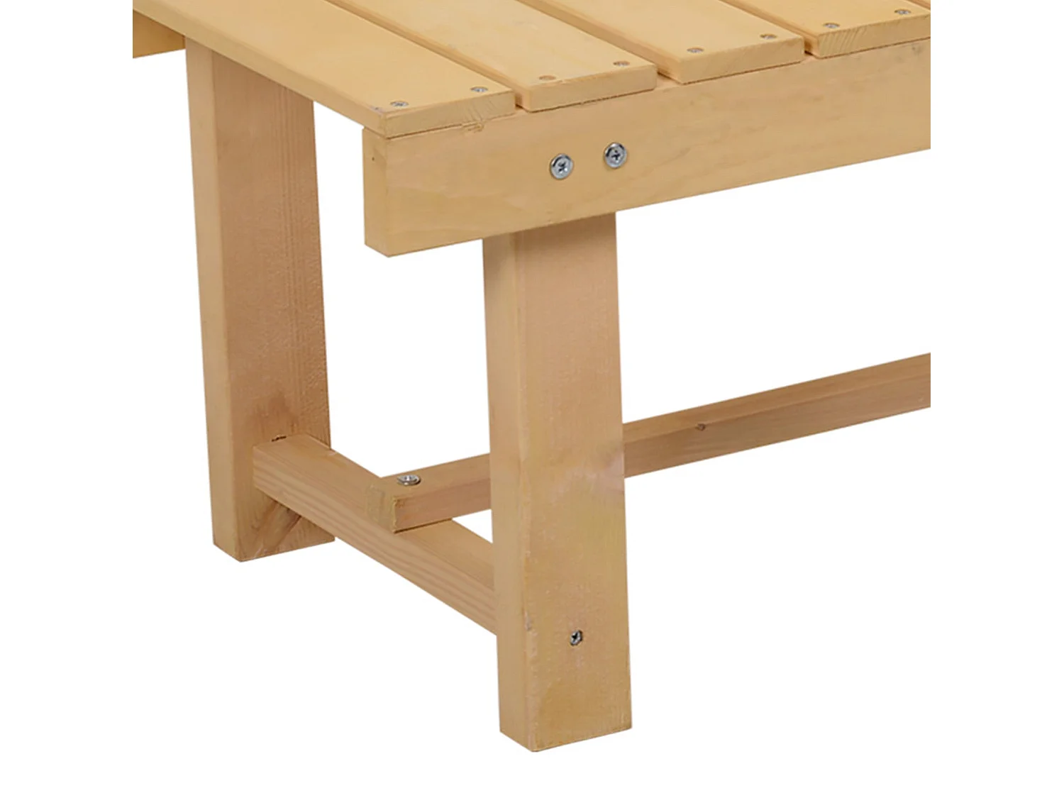 Banco de jardín Bosque Outsunny 2 plazas natural 35x110x38 cm