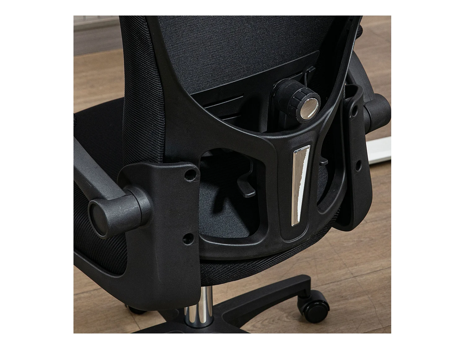 Silla de oficina Ryan malla respaldo alto con reposacabezas negro 112-120x64x64 cm