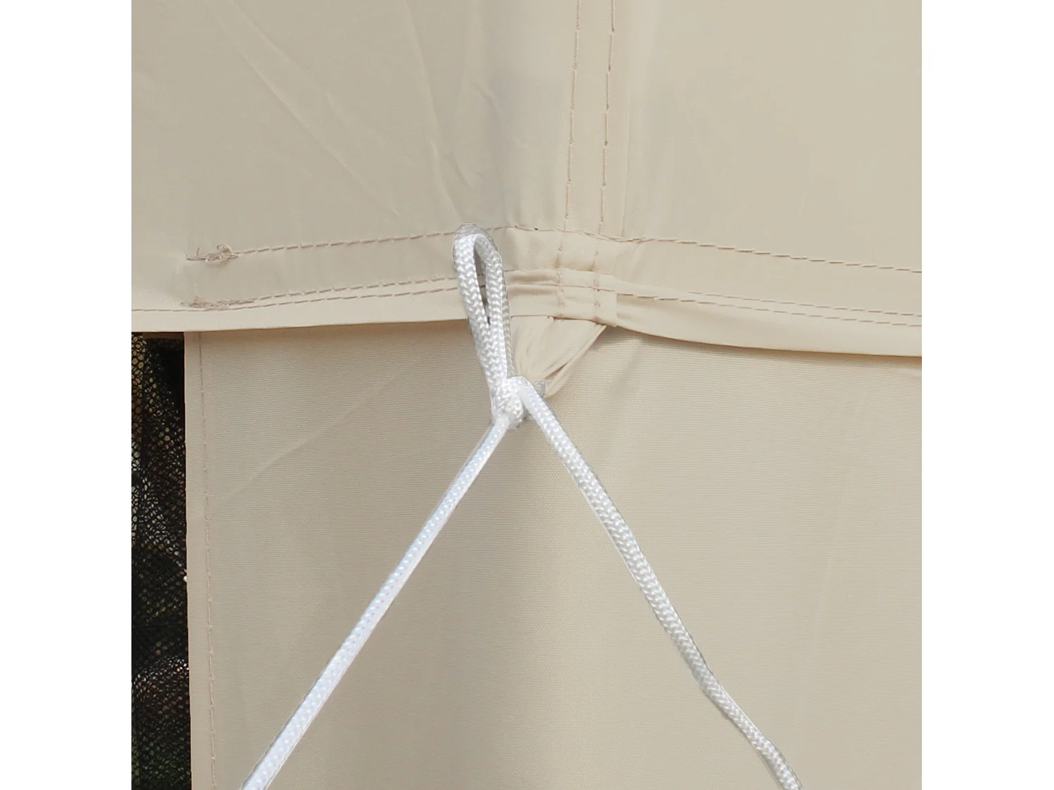 Cenador Girasol Outsunny mosquiteras laterales beige 268x297x297 cm