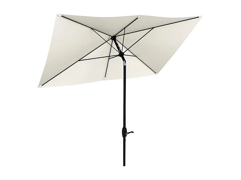 Sombrilla Polis Outsunny ángulo ajustable + protección UV50+ crema 245x296x197 cm