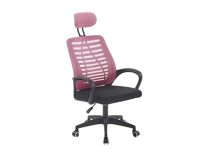 Silla de oficina Kneck reposacabezas regulable rosa 106-116x58,5x56 cm Adec