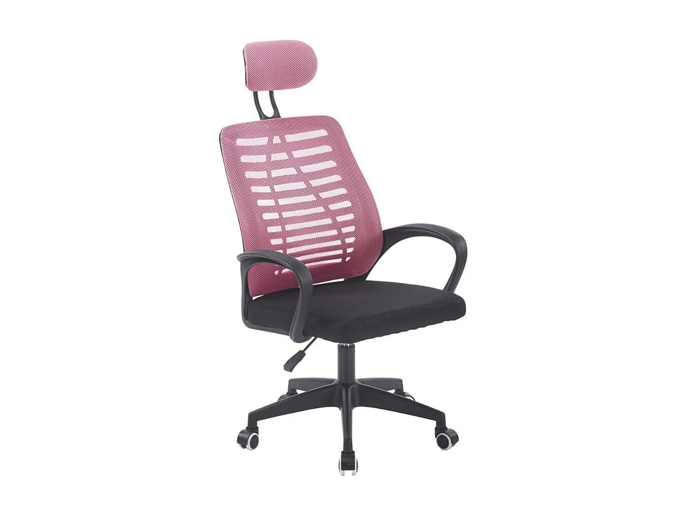 Silla de oficina Kneck reposacabezas regulable rosa 106-116x58,5x56 cm Adec
