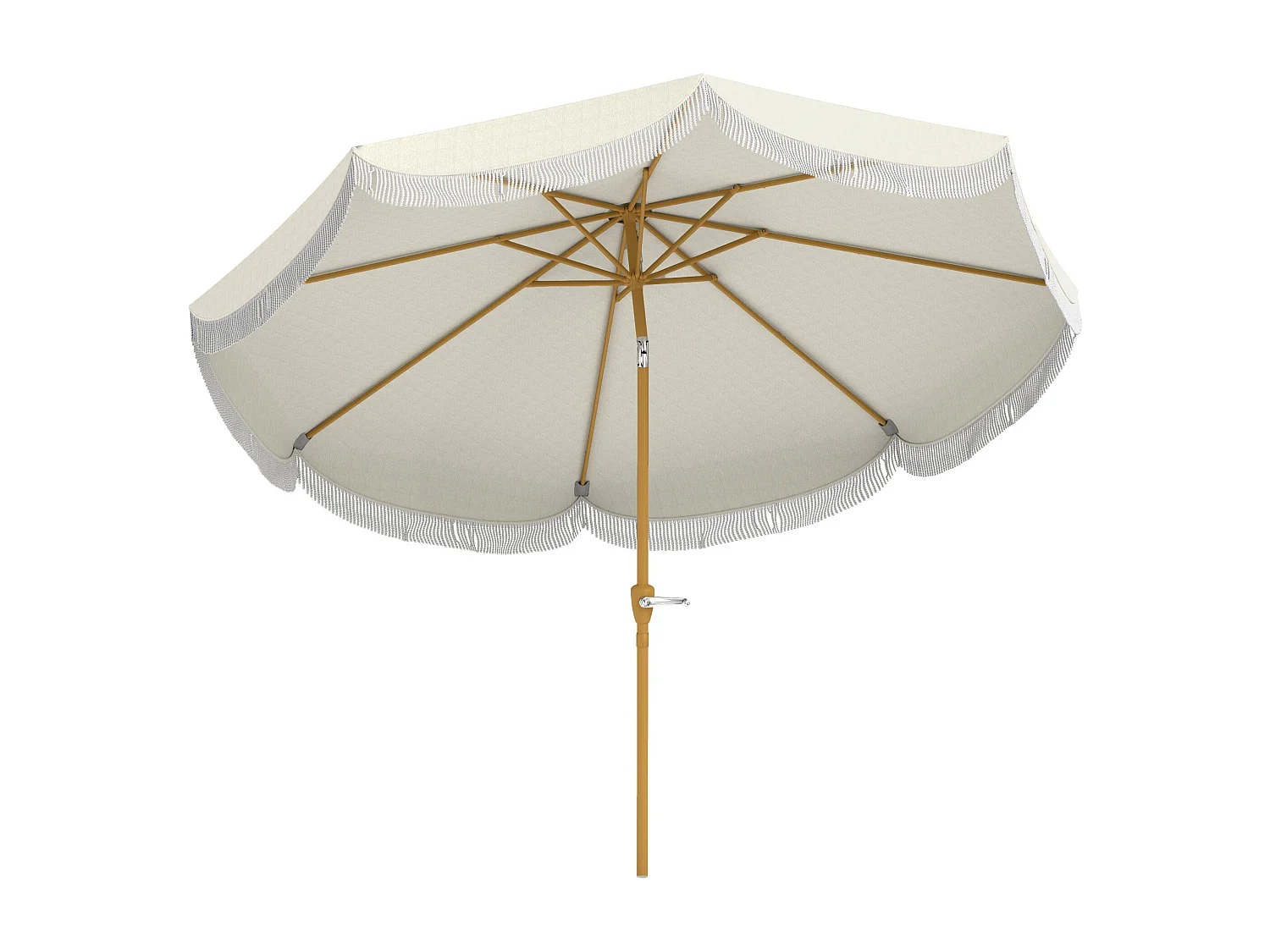 Sombrilla Thais Outsunny reclinable + manivela beige Ø270 cm