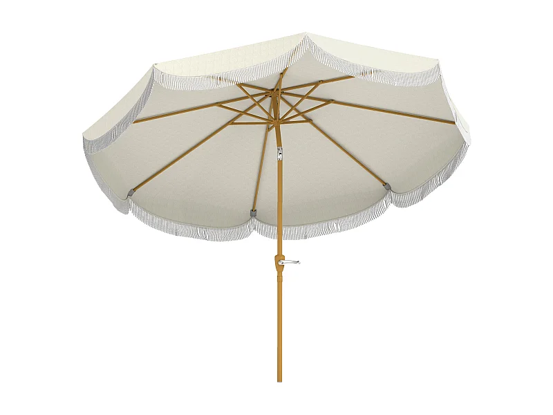 Sombrilla Thais Outsunny reclinable + manivela beige Ø270 cm