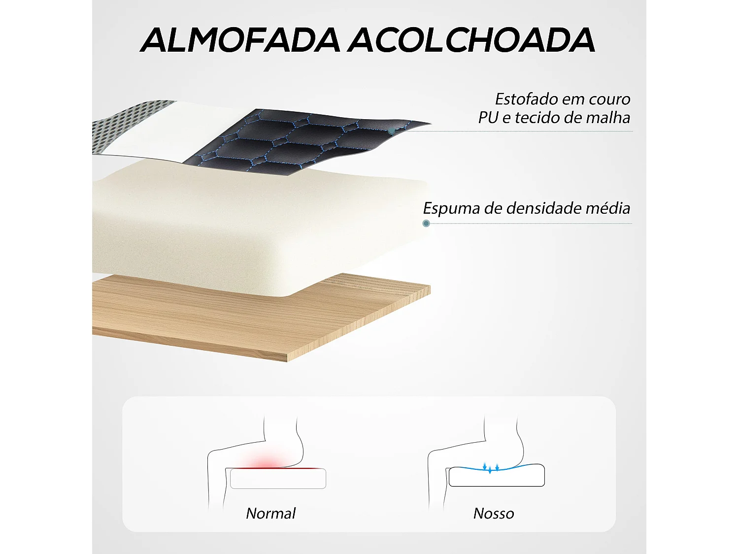 Silla gaming Alonso Homcom altura regulable + inclinable azul 107,5-116,5x60,5x67 cm