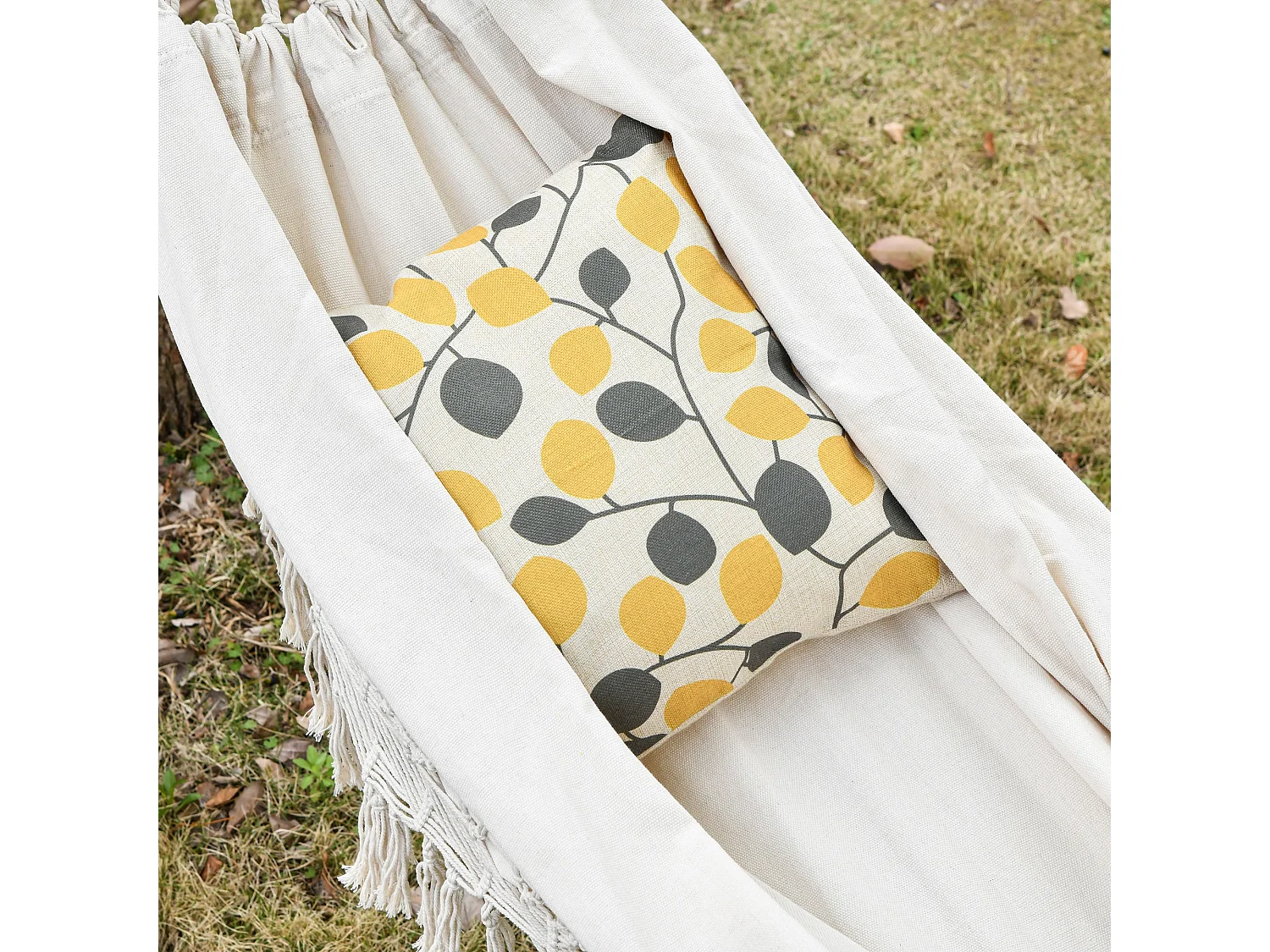 Outsunny hamaca colgante 288x150 cm hamaca de jardín de esti