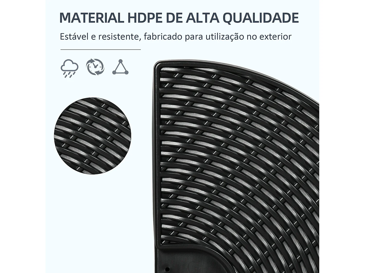 Base para sombrillas Tampa Outsunny 4 piezas rellenables negro Ø100x8 cm