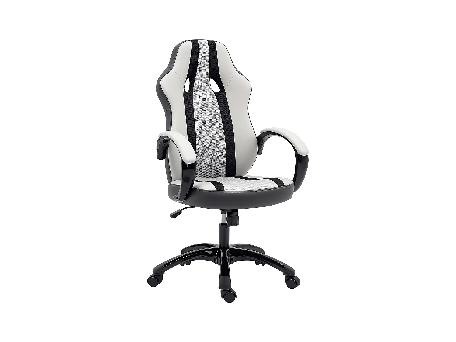 Silla gaming Trex Homcom basculante + altura ajustable gris 111-120,5x61x63 cm
