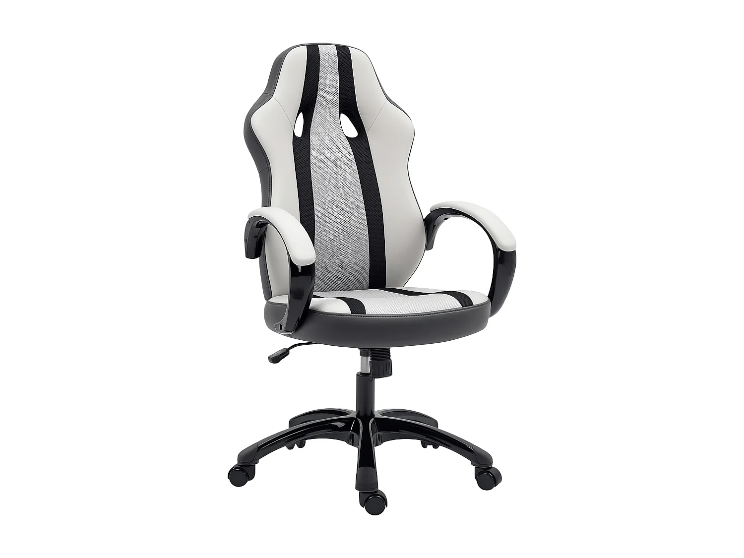 Cadeira Gamer Ajustável em PU e Malha Transpirável para Conforto e Estilo no Escritório e Casa - Modelo Biarritz Cinzento