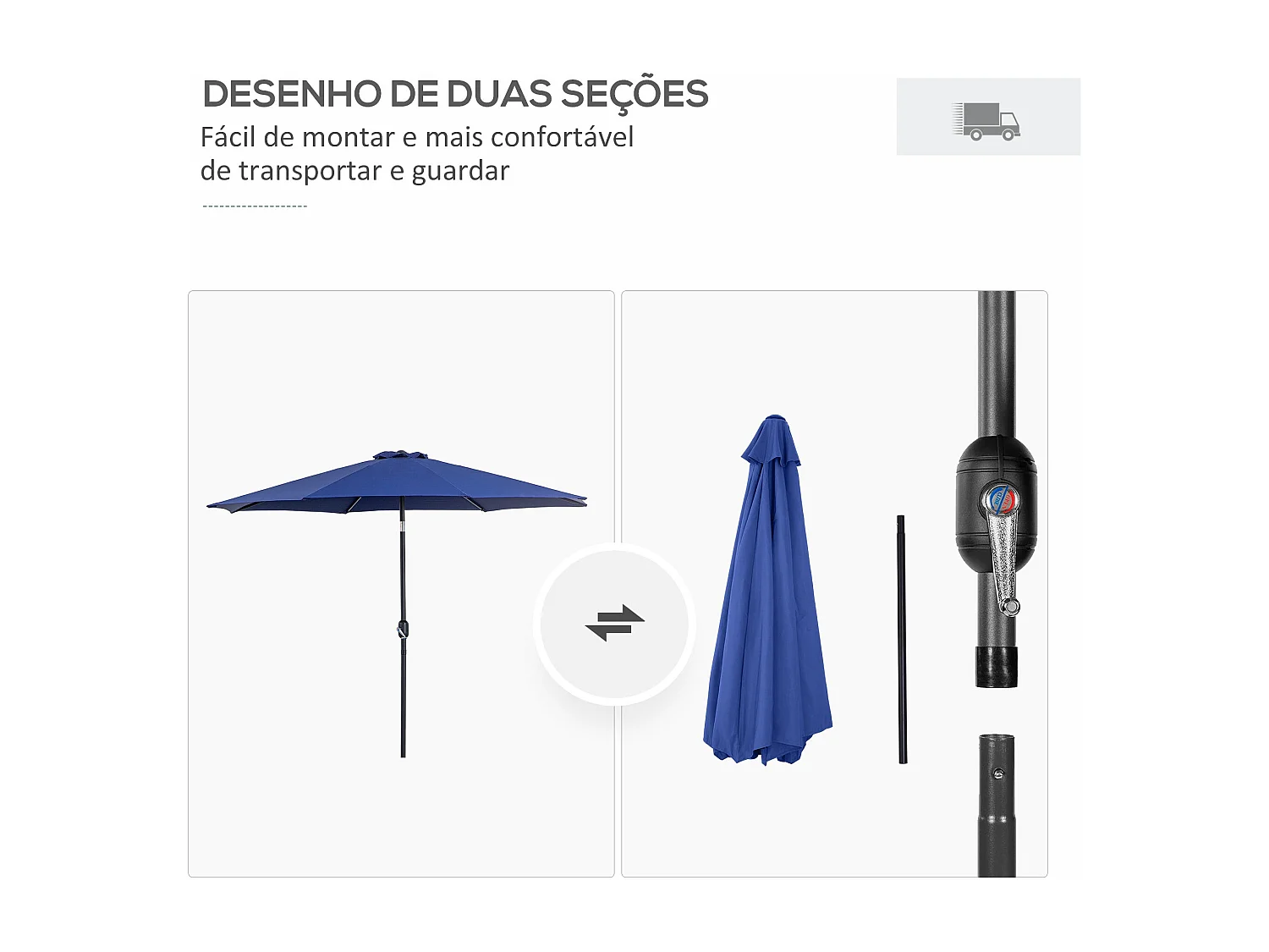 Guarda-sol de Jardim Padova 295x250 - Proteção Solar Elegante e Funcional