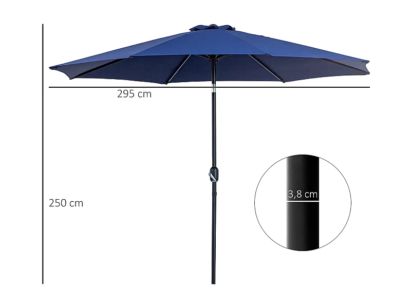Guarda-sol de Jardim Padova 295x250 - Proteção Solar Elegante e Funcional