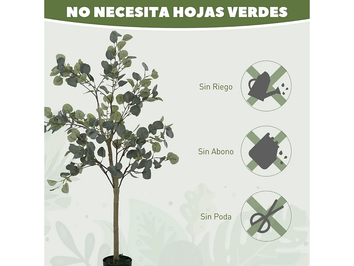 Planta artificial Eucaliptus 230 hojas verde 150 cm
