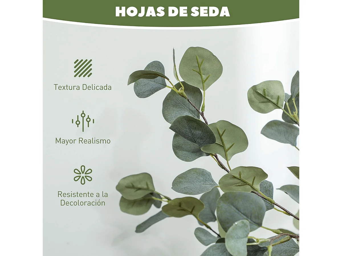 Planta artificial Eucaliptus 230 hojas verde 150 cm