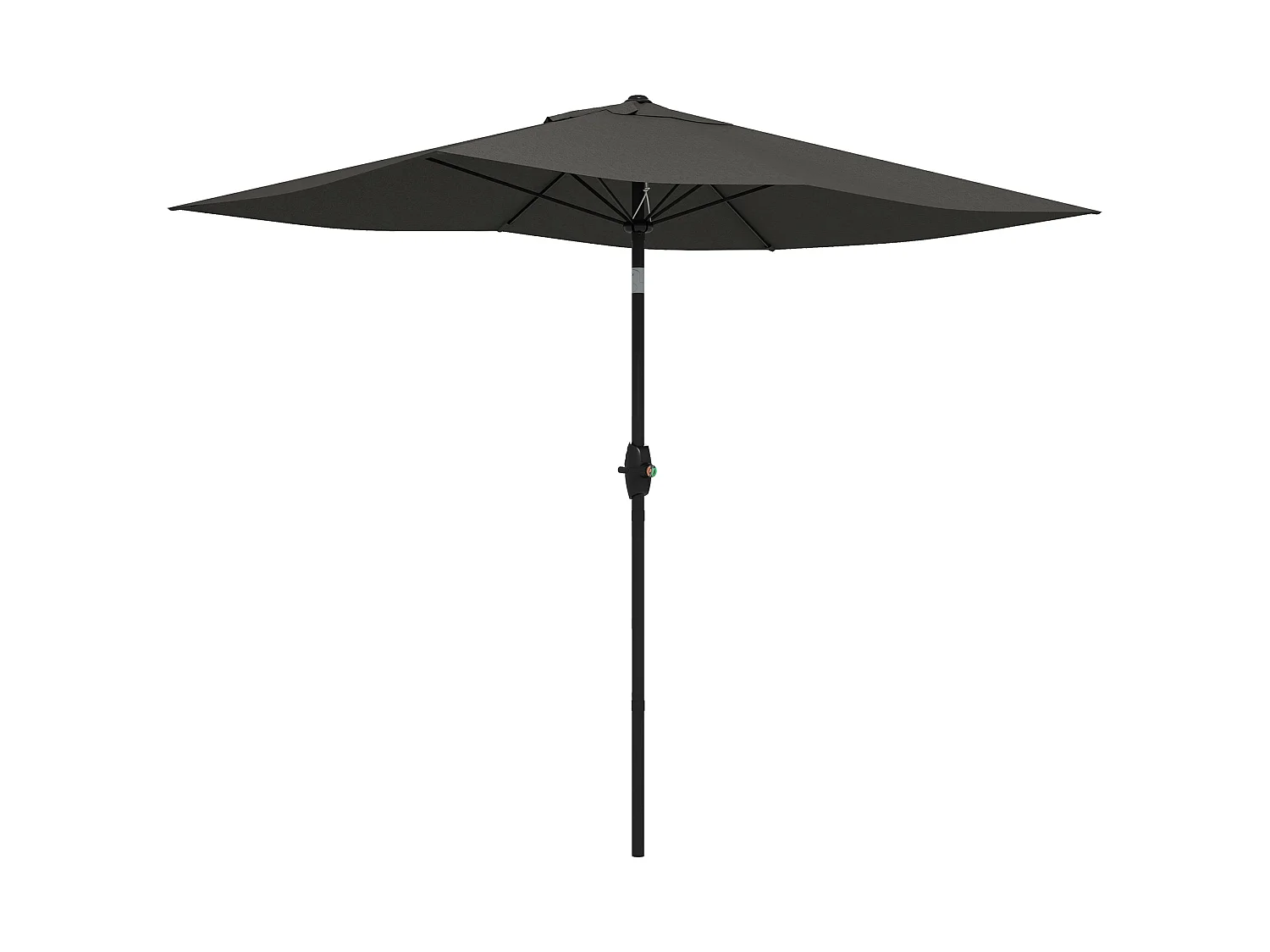 Sombrilla Charlotte Outsunny rectangular manivela + protección UV50+ gris 248x205x290 cm