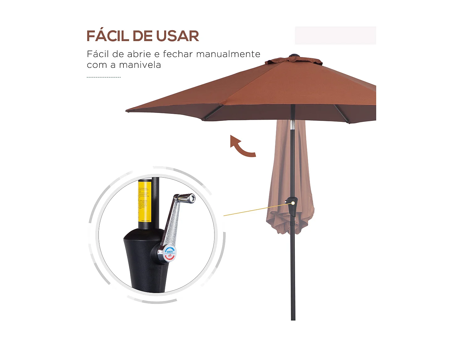 Guarda-sol de Jardim Elegante – Modelo Como 260x235cm para Proteção Solar Ideal