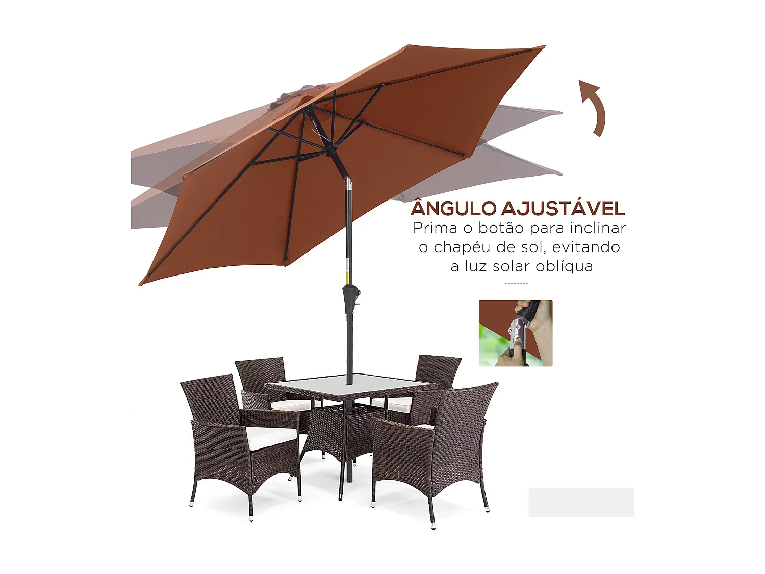 Guarda-sol de Jardim Elegante – Modelo Como 260x235cm para Proteção Solar Ideal