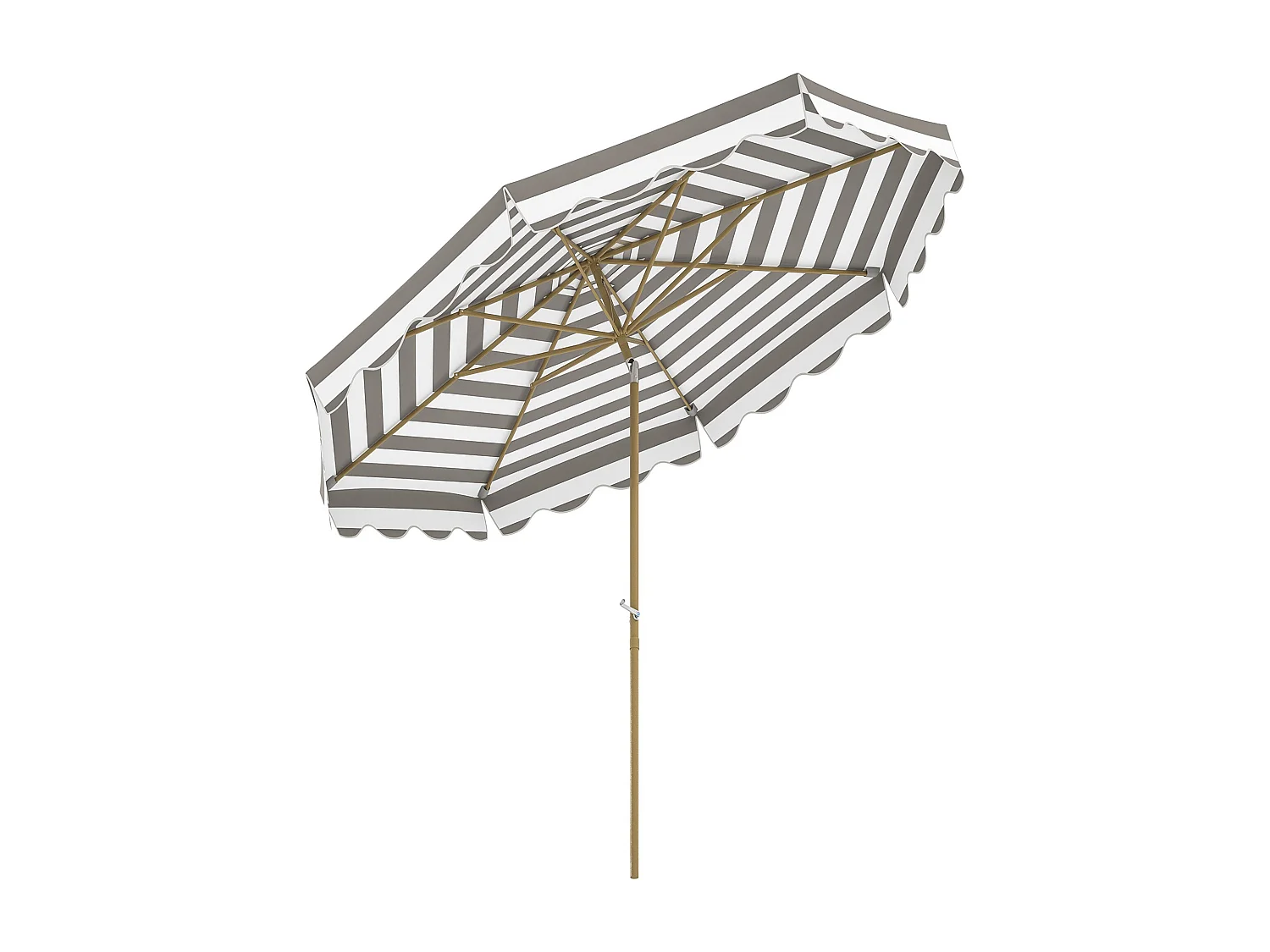 Sombrilla Helade Outsunny inclinable con manivela gris/blanco Ø268x237 cm