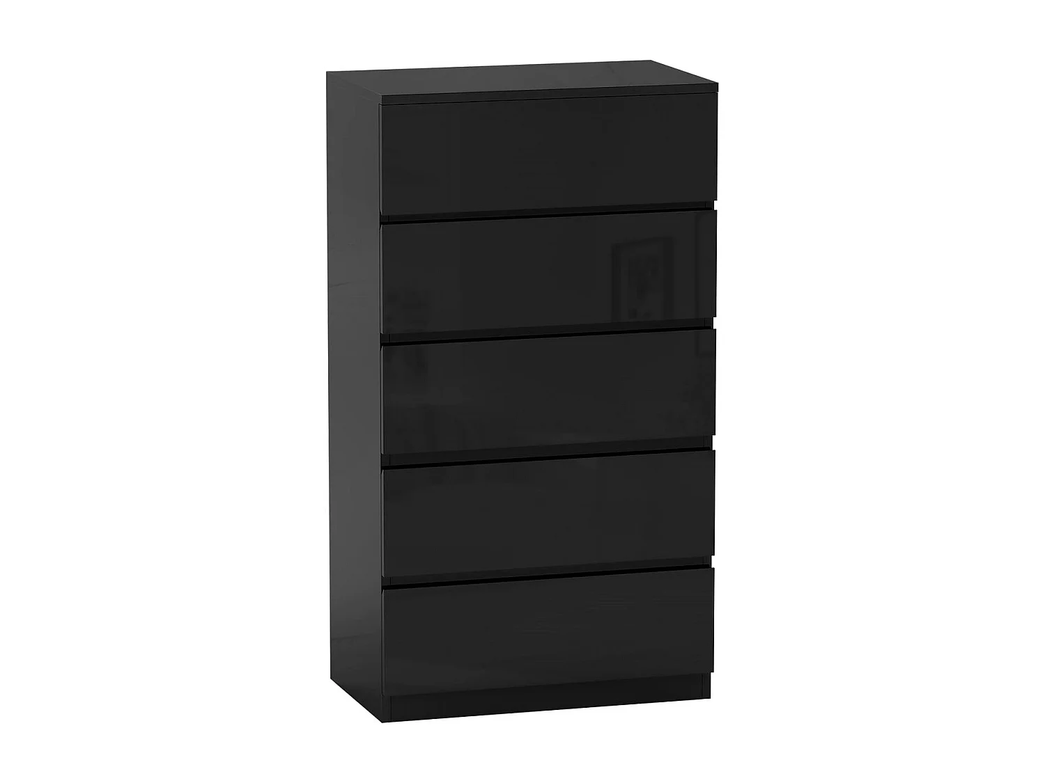 Cómoda Noche Homcom 5 cajones negro 100x55x34 cm