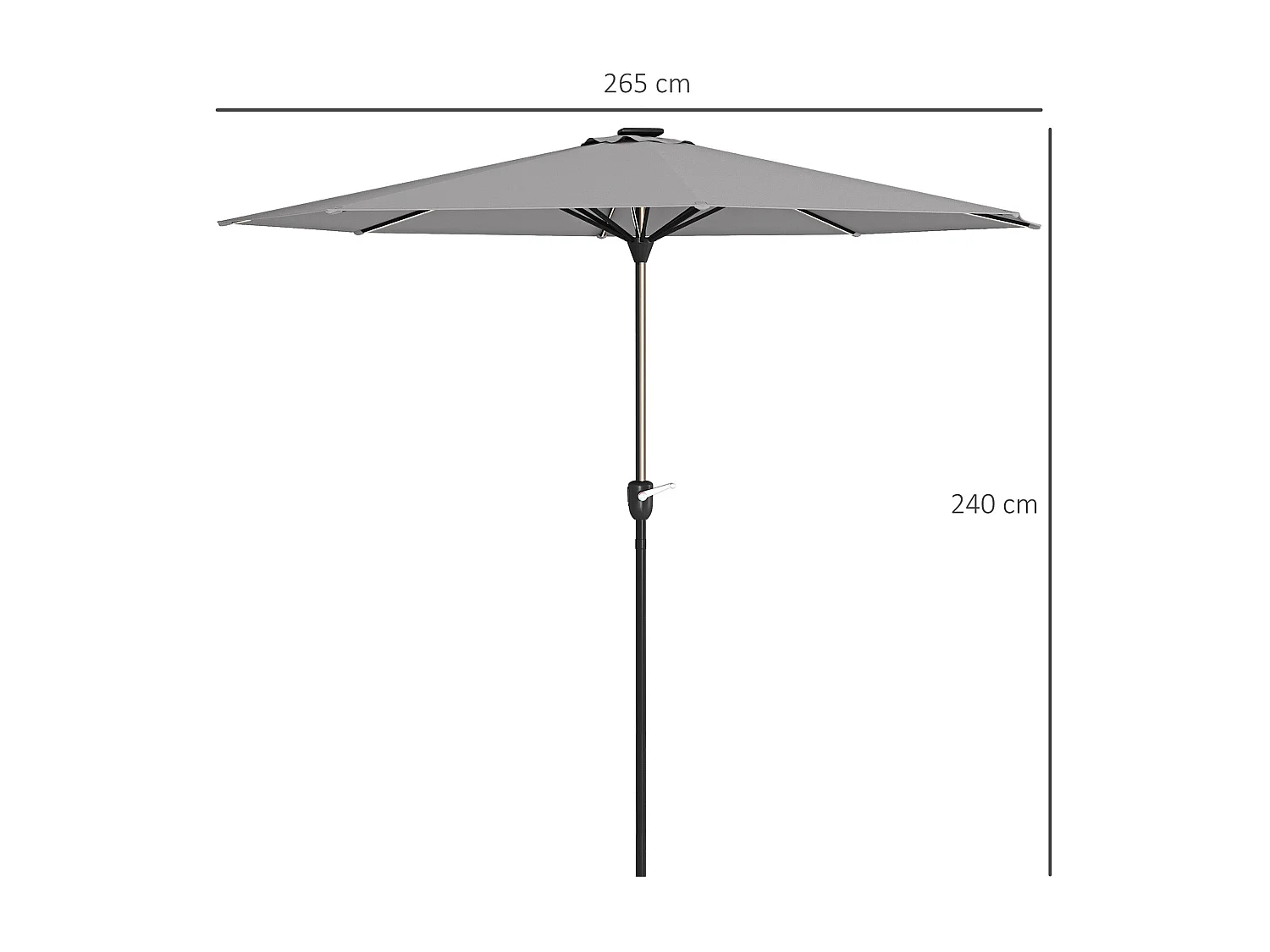 Guarda-sol de Jardim Lugano 265x240 – Elegância e Proteção Solar