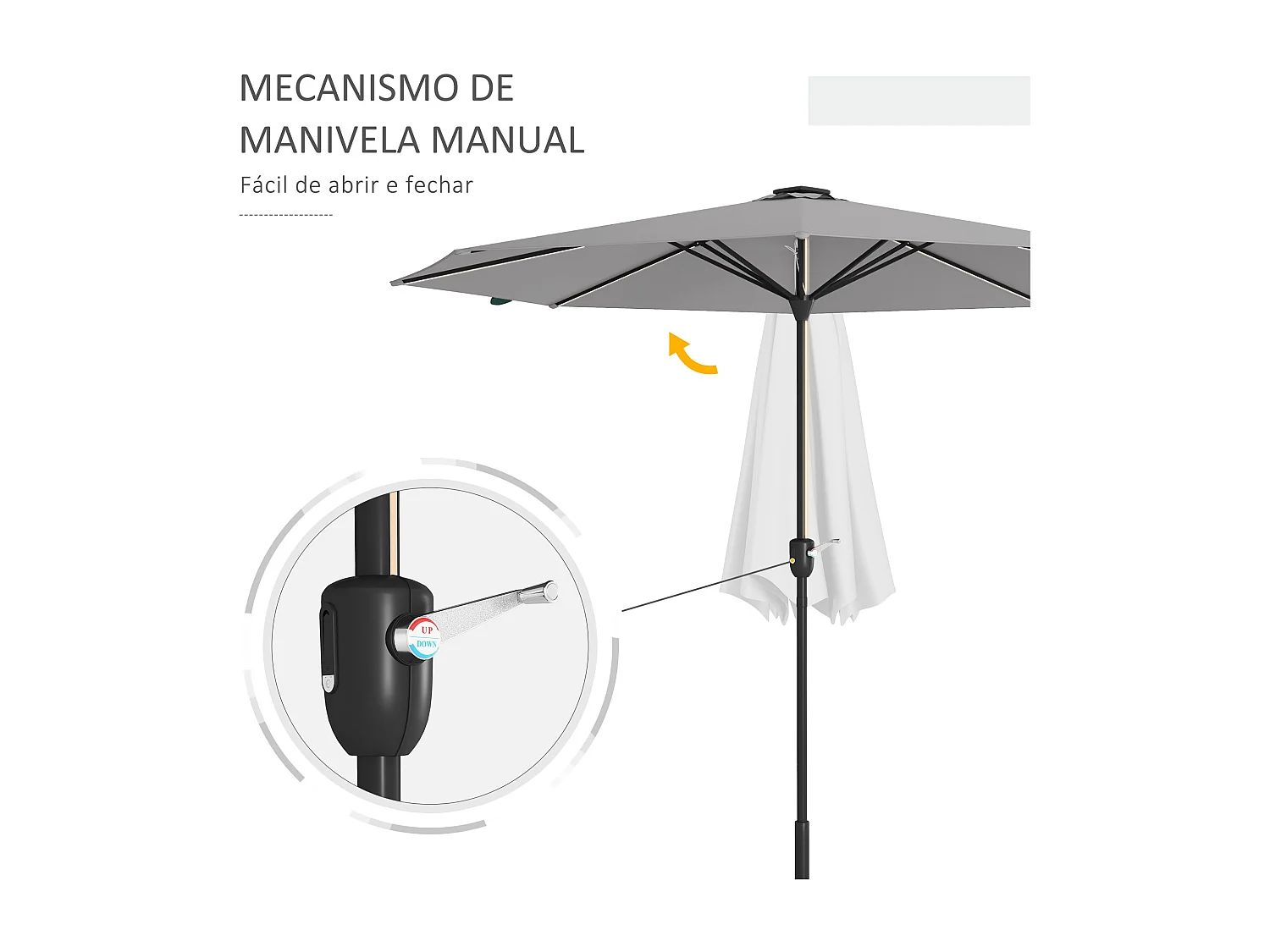 Guarda-sol de Jardim Lugano 265x240 – Elegância e Proteção Solar