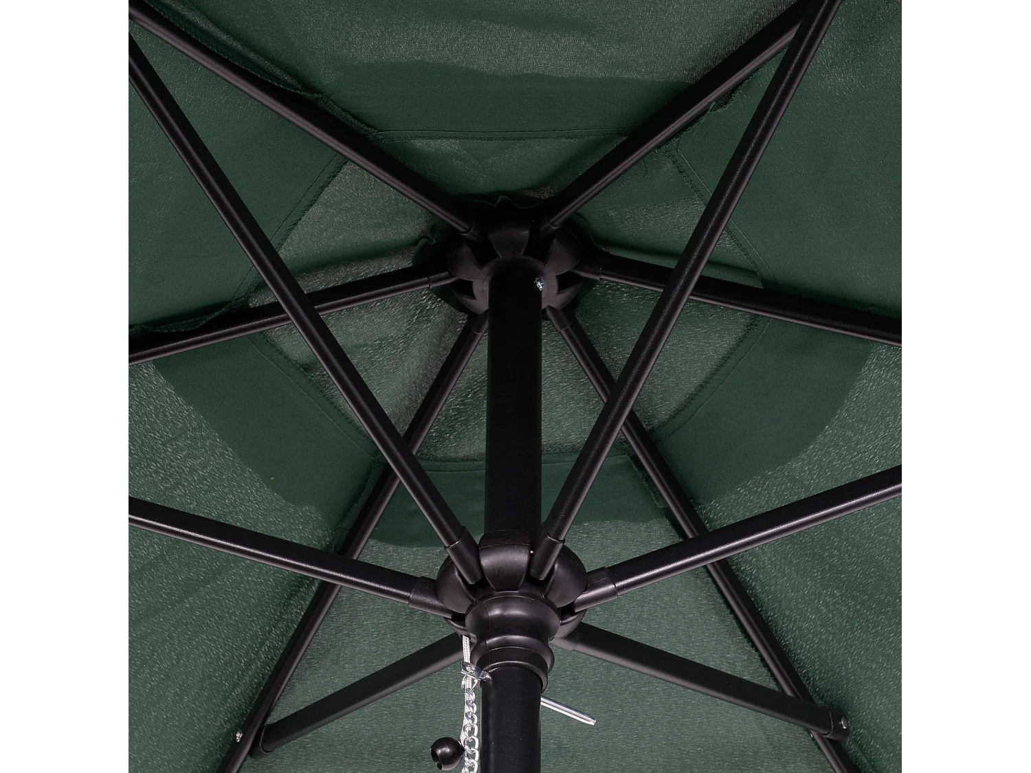 Sombrilla Teki Outsunny desmontable verde Ø196x204 cm