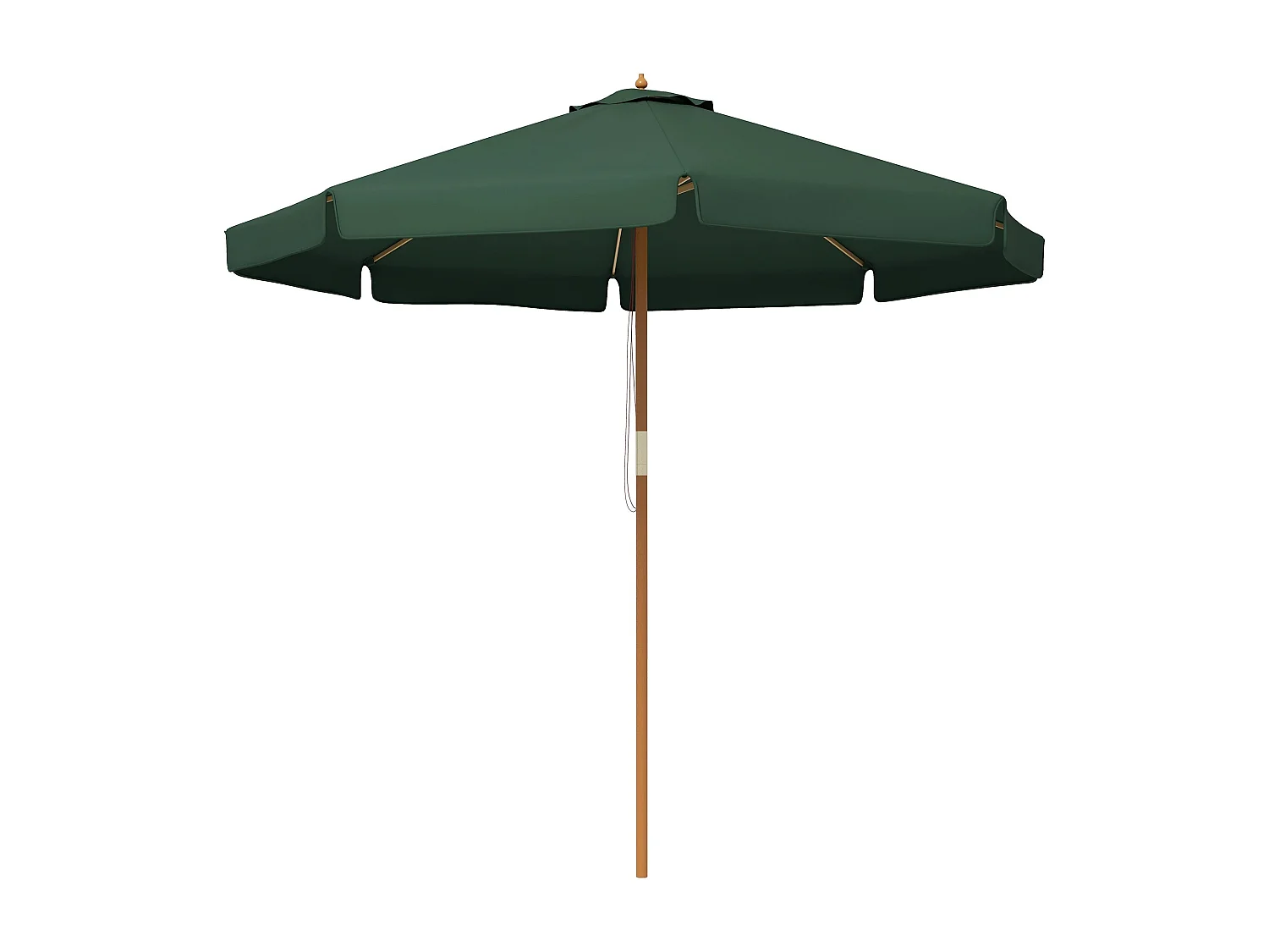 Sombrilla de jardín Outsunny techo ventilable verde osocuro Ø3,25x2,5 m