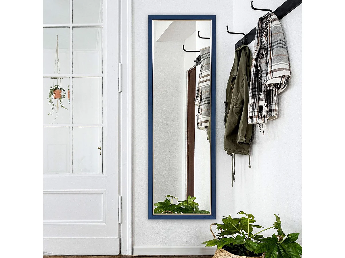 Espejo de pie Chile Homcom con soporte azul 150x50 cm