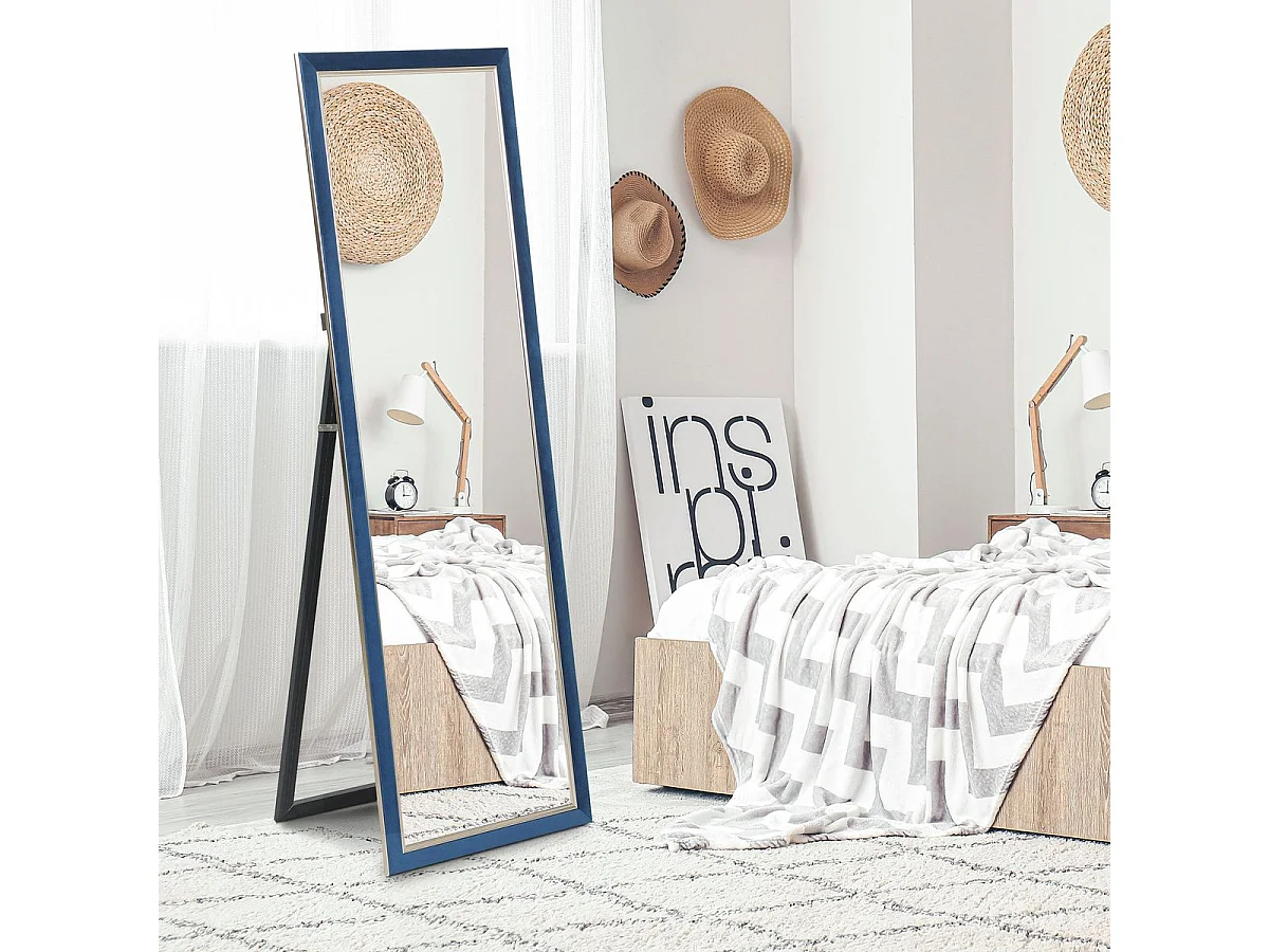 Espejo de pie Chile Homcom con soporte azul 150x50 cm