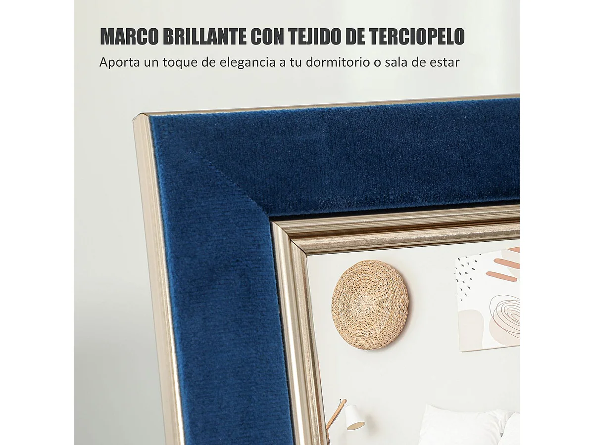 Espejo de pie Chile Homcom con soporte azul 150x50 cm