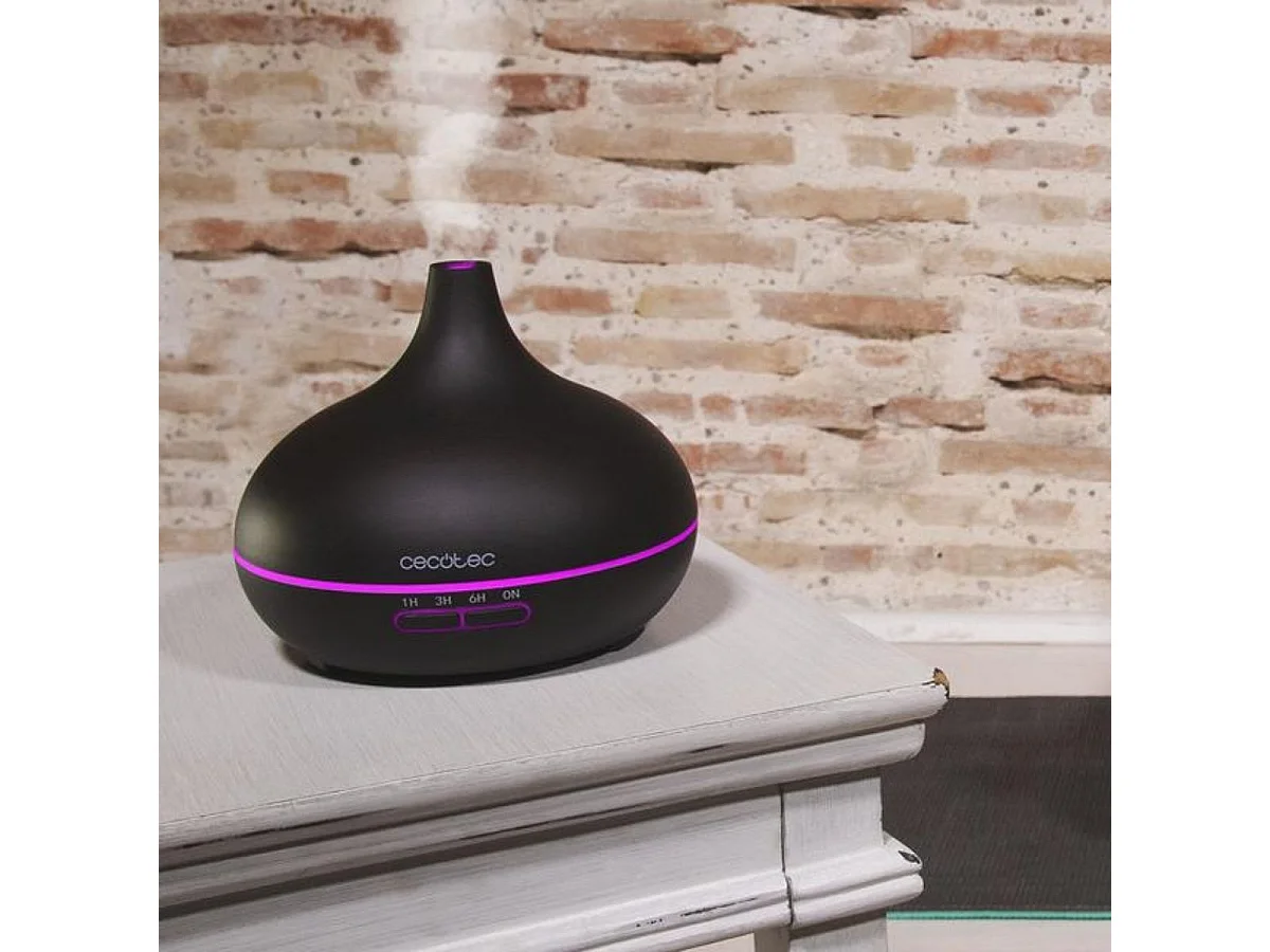 Humidificador Cecotec Pure Aroma 300 Yang 7 colores LED negro 300 ml