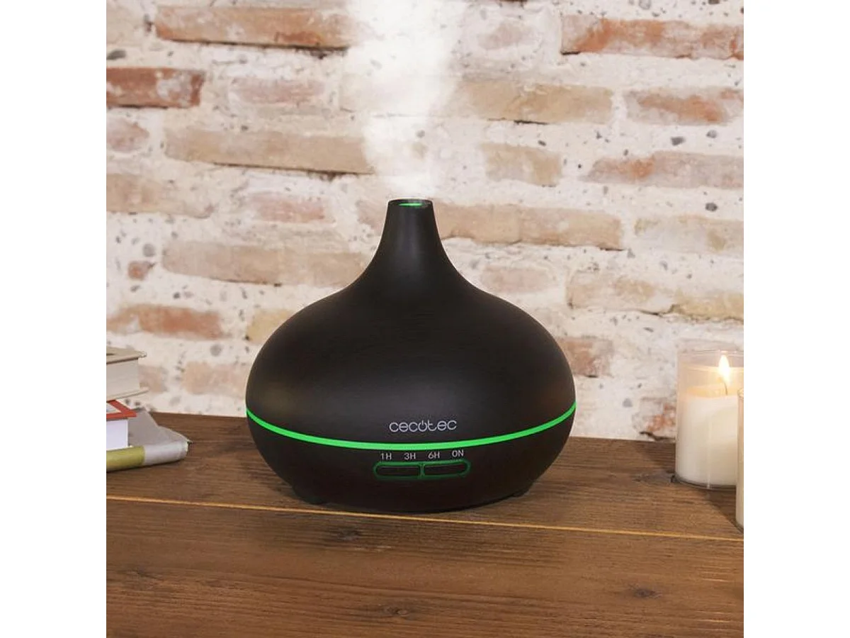Humidificador Cecotec Pure Aroma 300 Yang 7 colores LED negro 300 ml