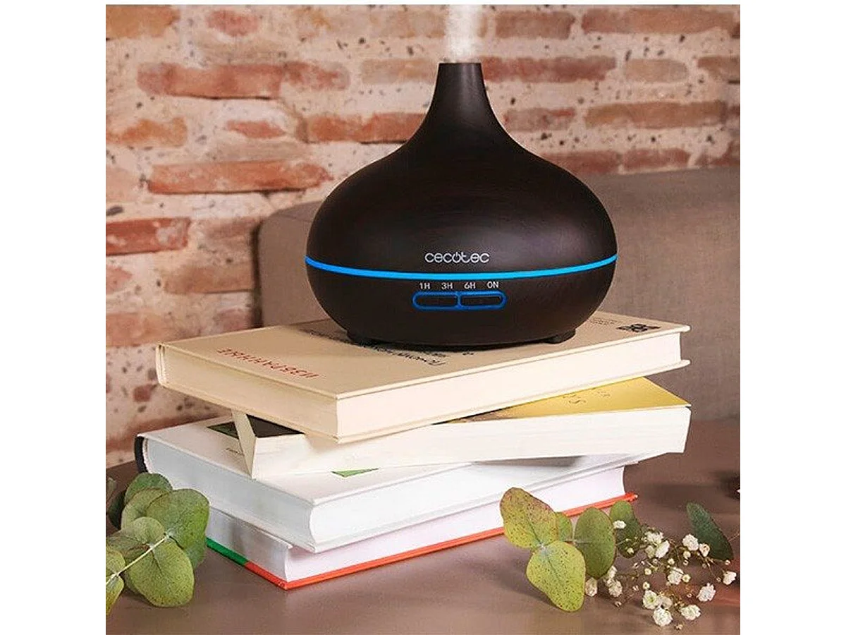 Humidificador Cecotec Pure Aroma 300 Yang 7 colores LED negro 300 ml