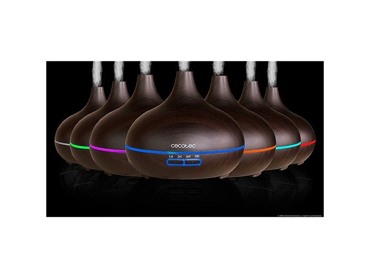 Humidificador Cecotec Pure Aroma 300 Yang 7 colores LED negro 300 ml