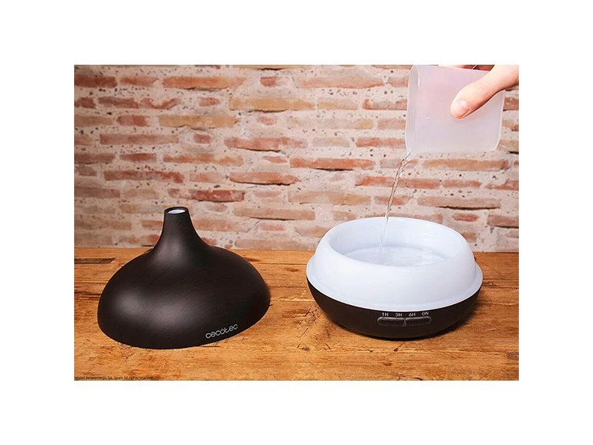 Humidificador Cecotec Pure Aroma 300 Yang 7 colores LED negro 300 ml