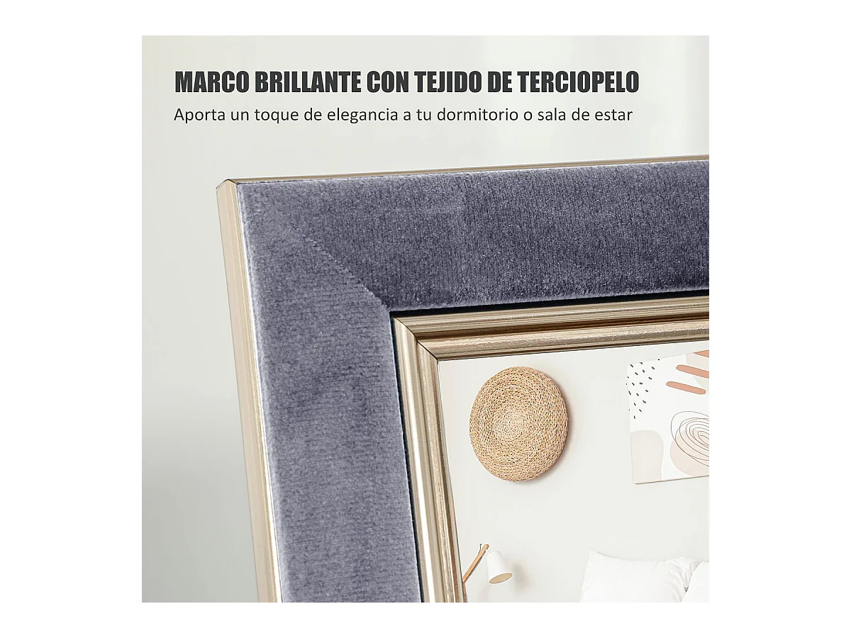 Espejo de pie Chile Homcom con soporte gris 150x50 cm