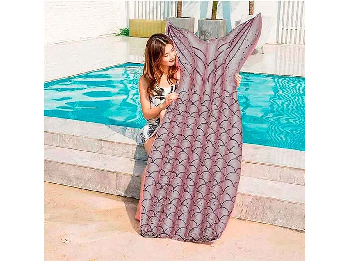 Colchoneta cola de sirena lila 178x88 cm