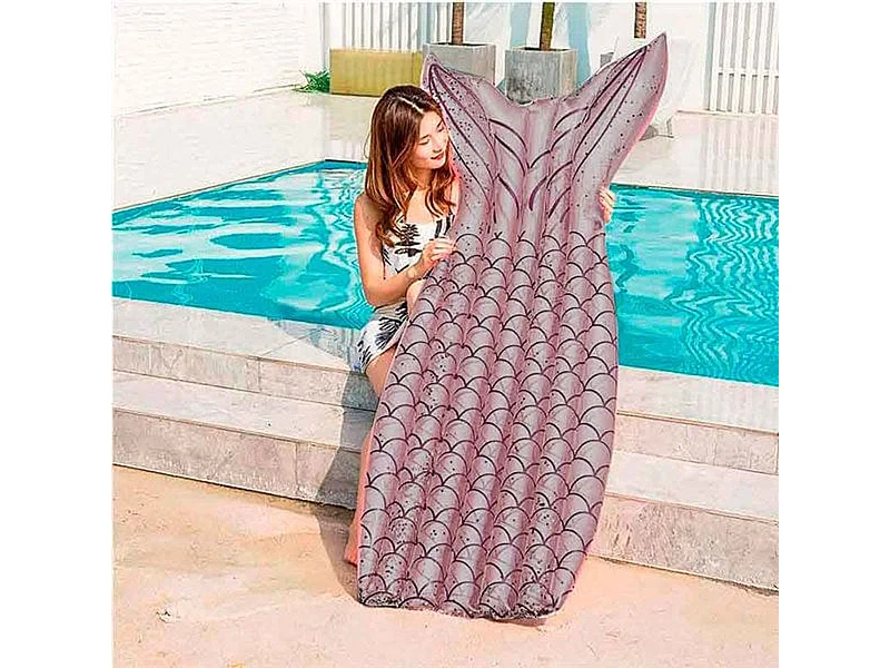 Colchoneta cola de sirena lila 178x88 cm