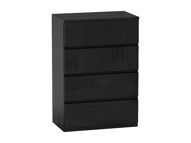 Cómoda Noche Homcom 4 cajones negro 80x55x34 cm