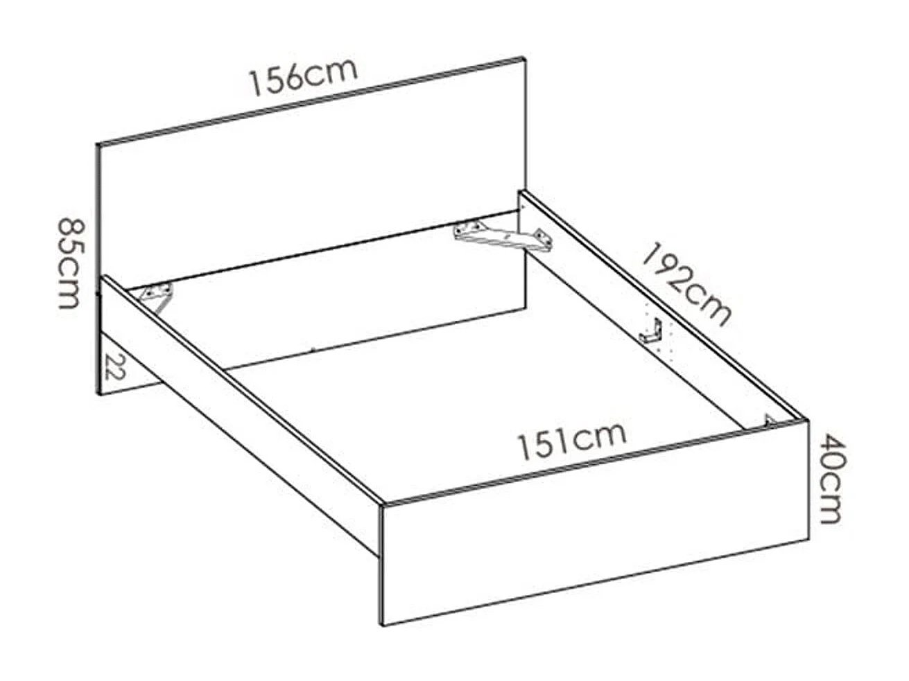 Cama Ely natural 85x156x192 cm