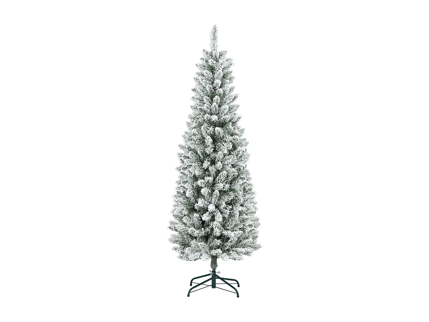 Árbol de Navidad Homcom 479 ramas con efecto nevado verde Ø65x180 cm
