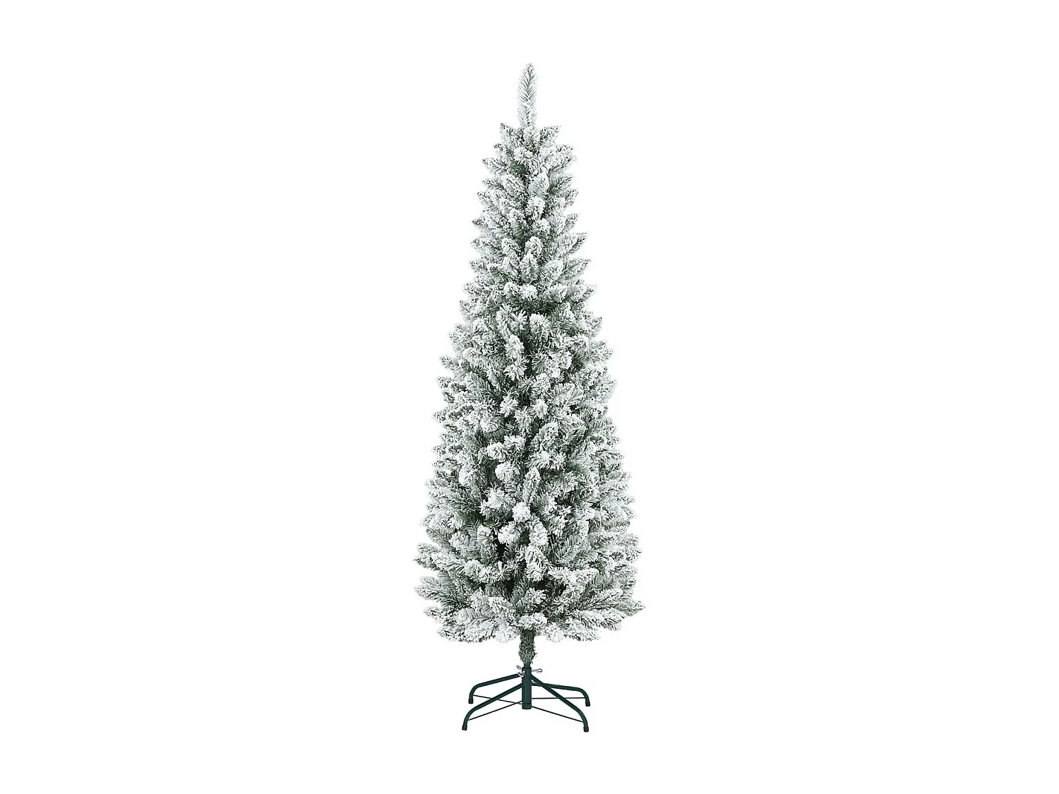 Árbol de Navidad Homcom 479 ramas con efecto nevado verde Ø65x180 cm